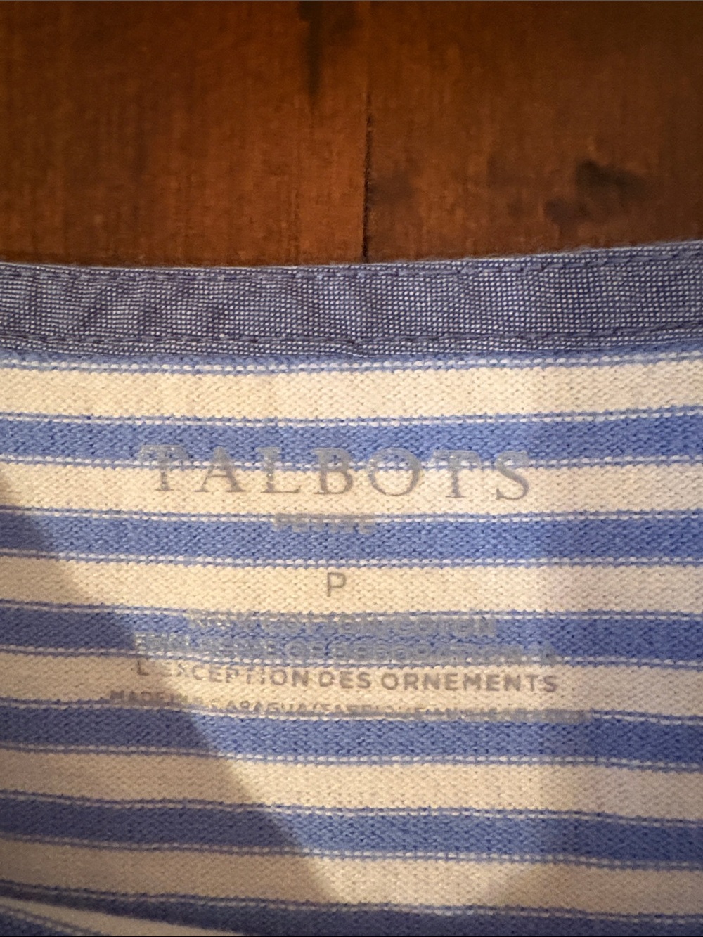 TALBOTS AUTHENTIC TALBOTS TEE - RANDALL STRIPE SIZE P - Picture 10 of 11
